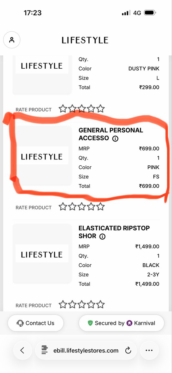 jayaswal_ashish's tweet photo. @Lifestyle_Store @jagograhakjago @Lifestyle_Store  the invoice number is 016451070112326. Item is highlighted in image. https://t.co/2Nntt84wTy