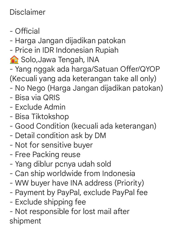 Ikka0418L's tweet photo. wts ; want to sell lfb ina

Can ship worldwide ww
Read Disclaimer 

Photocard pc
aespa Karina ningning, izone yujin chaewon, fx Krystal, Blackpink jisoo,Red velvet Joy, wjsn eunseo, Jessica Jung,Itzy yeji, fromis9 gyuri , NCT Mark,StayC Sumin,loona Olivia hye https://t.co/0jzago3gi3