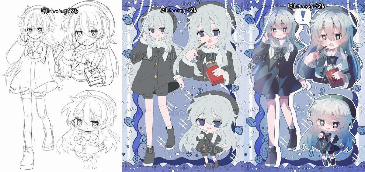 Kisaragi326's tweet photo. 完成までの過程……… https://t.co/obuV6VelWY