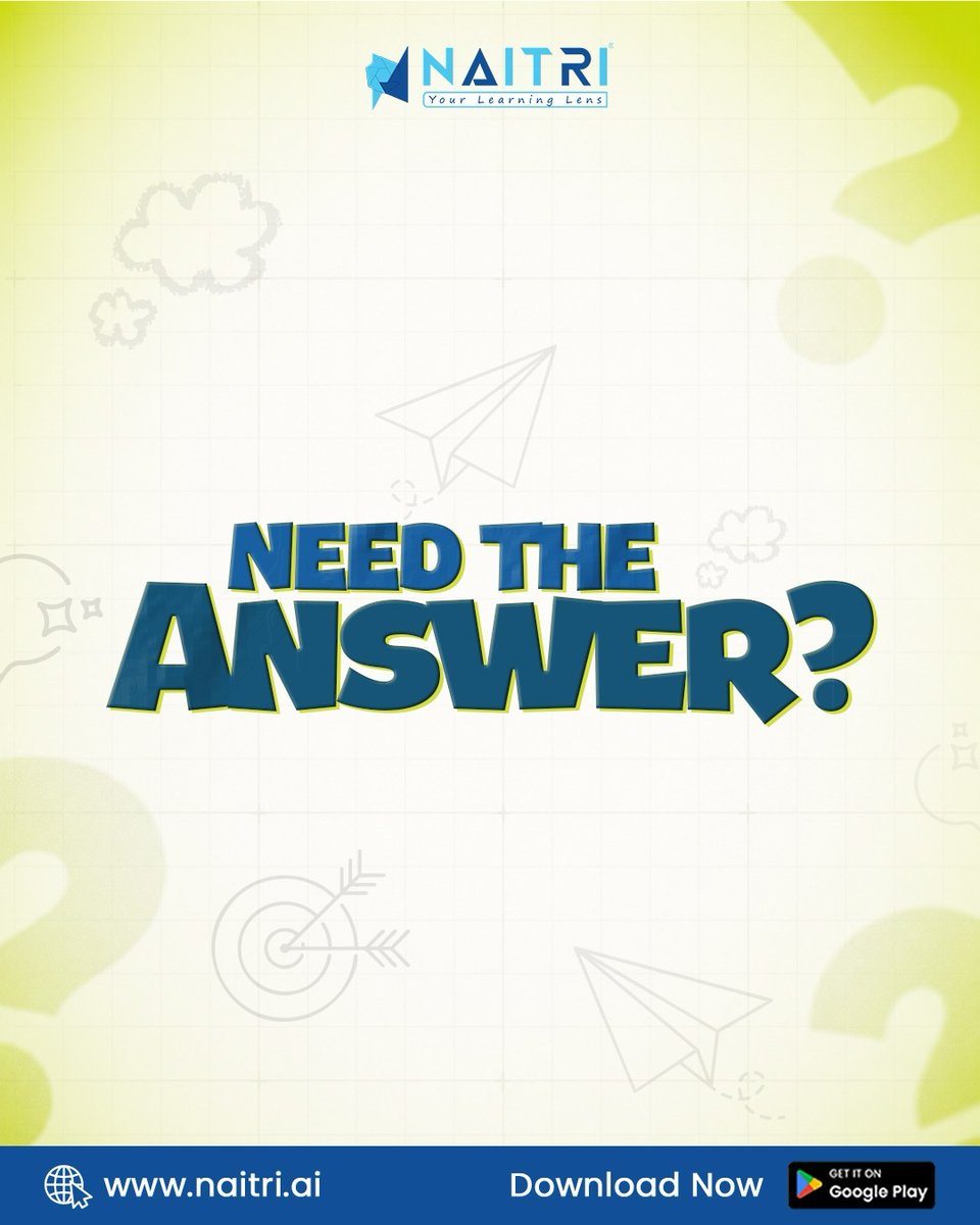 Naitriinovation's tweet photo. 🌱 Can You Guess the Answer? 🤔
Learn smarter with NAITRI—interactive learning, visual explanations & AI-powered study support, all in one app! 📚✨
#NAITRI #SmartLearning #EdTech #AIinEducation #VisualLearning #StudySmart https://t.co/0JSyLISGUY