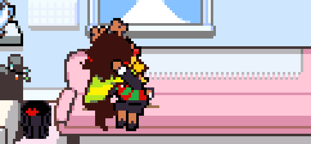 ObidienWhitebob's tweet photo. gn

Kris "mmmm. Oh boy. *tongue roll* Spamton was right. She truly is a *Doom mmph* hotchi mama *high pitch Doom mmph* with the way she's getting up and personal with me."

*continues making out like rabbits*

Soul "I'll let you both do your thing. mmhh. Carol would be proud :D" https://t.co/0eXPRFKbEk