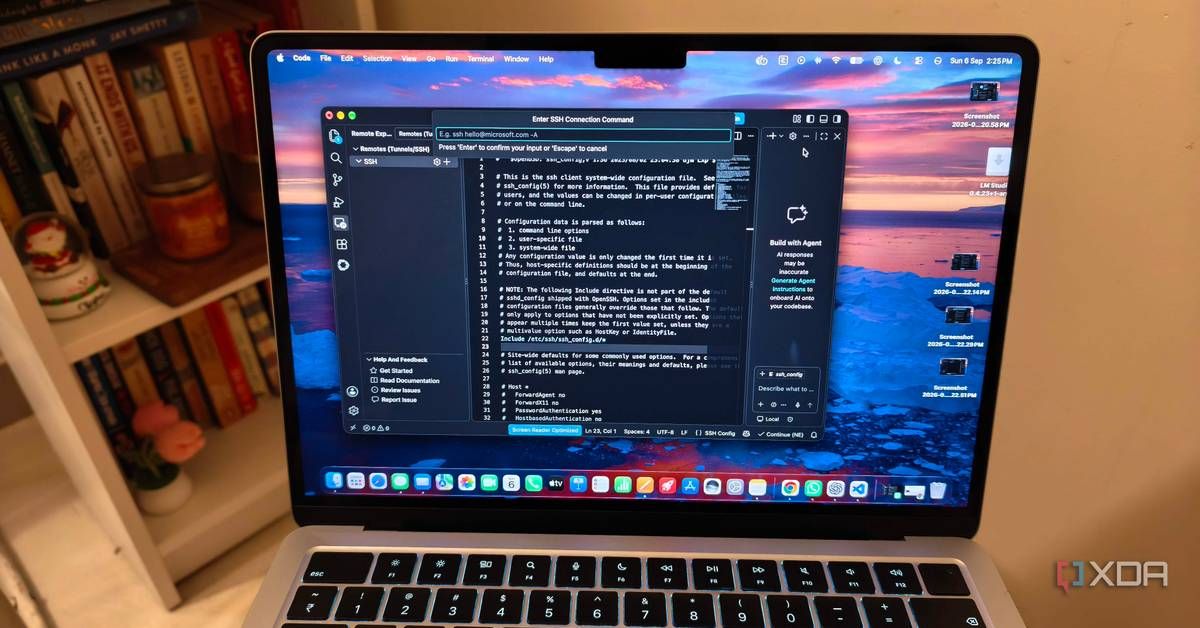 I used VS Code's remote development feature to turn my old laptop into a lightweight coding terminal