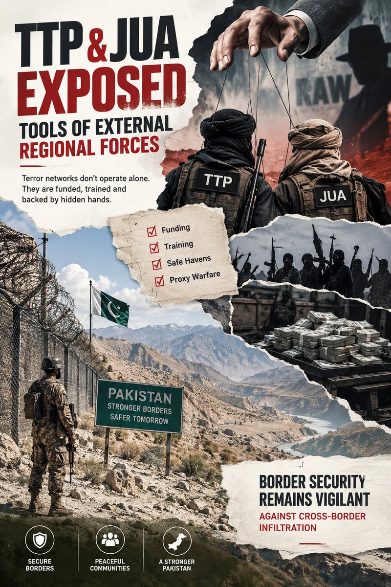 shoaibjallal's tweet photo. #TTP & #JUA terror factions exposed as tools of external regional forces. Border security remains vigilant against cross-border infiltration. #CounterTerrorism #TTP #KPK https://t.co/cmzAoq2YGx