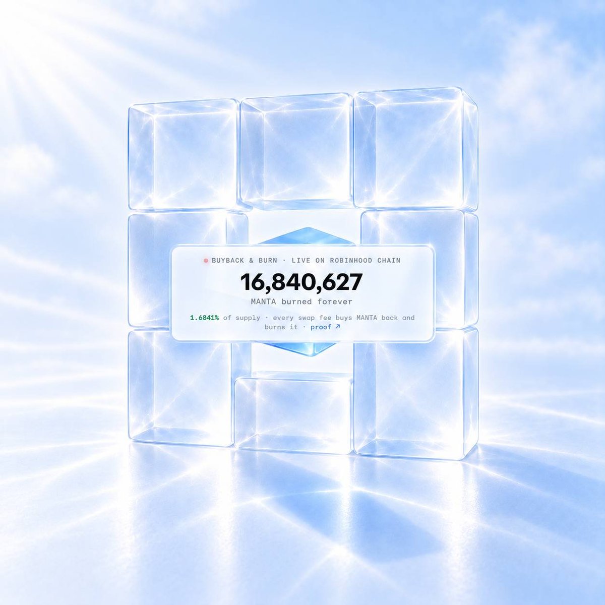 Manta_develop's tweet photo. Big update is live.

Every swap now powers a buyback and burn. A share of each fee buys MANTA off the market and burns it forever, and the site counts it live, straight from the chain.

Step two shipped. the next one is already in the works.

CA: 0x7bf33e89d82842c1505e3953669379e6330c5a95

https://t.co/shrBXfUsGw