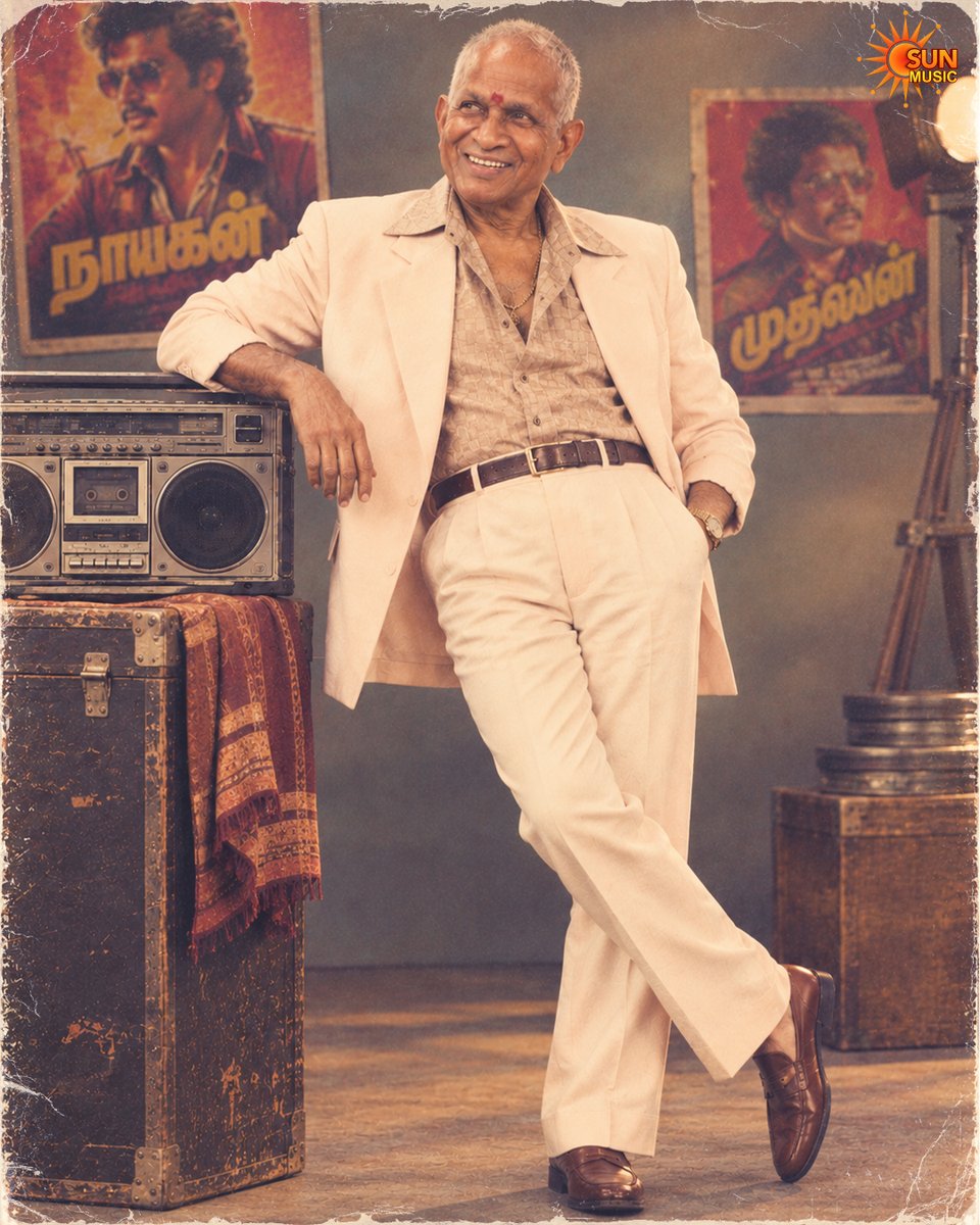 SunMusic's tweet photo. Back to the ’80s ✨

#SunMusic #Anirudh #Yuvan #ARRahman #Ilaiyaraaja #GVPrakash https://t.co/MirffJiN0C
