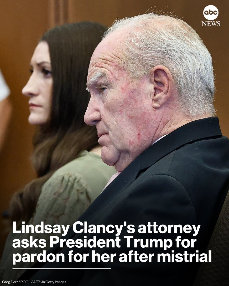 ABC's tweet photo. Lindsay Clancy's attorney Kevin Reddington said he hopes President Trump would consider a pardon for his client.

Read more: https://t.co/iusASsmqsn https://t.co/xDxlFhvq7Q