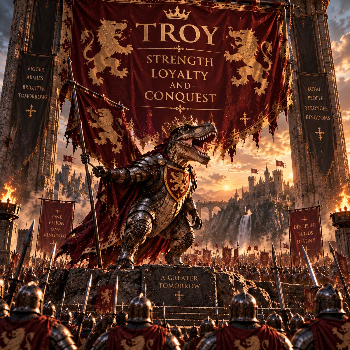 troyTTTtroy's tweet photo. 🦖TROY THE TYRANNOSAURUS🦖

Our values still STAND 

⚔️STRENGTH⚔️

🦖LOYALTY🦖

👑CONQUEST👑

TG: https://t.co/YeN9P57n8n

Follow the movement 

#sol #solanachain #memecoin https://t.co/HLxZMU7RCS