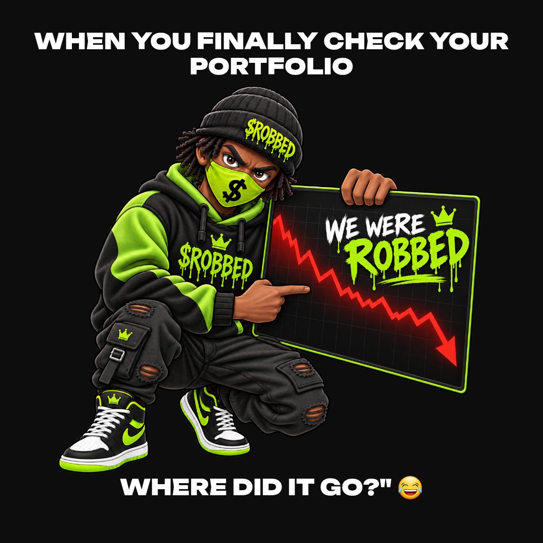 robbedcoin's tweet photo. They got rich. We got ROBBED. 😂

$ROBBED is building a community around one simple idea: we've all been there.

Create your own ROBBED memes, share them, compete, climb the leaderboard and be part of the community from the ground up.

1B planned supply.
Solana + Robinhood Chain planned.
Community first.

Check it out → @robbedcoin