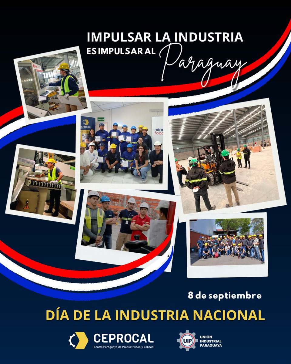 ceprocalpy's tweet photo. La industria nacional es protagonista del desarrollo del Paraguay 🇵🇾

Sigamos apostando por una industria fuerte, sostenible y por un Paraguay que crece. 👏🏼 https://t.co/7aZLTQCvzJ