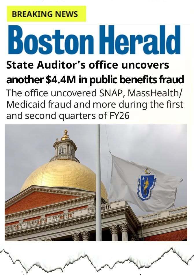 massgop's tweet photo. Maura Healey hopes we forgot, but we didnt!
Another scandal for Maura Healey... and she is still silent on it. 
More fraud: SNAP, Mass Health / Medicaid. https://t.co/3GyCjNqlnM