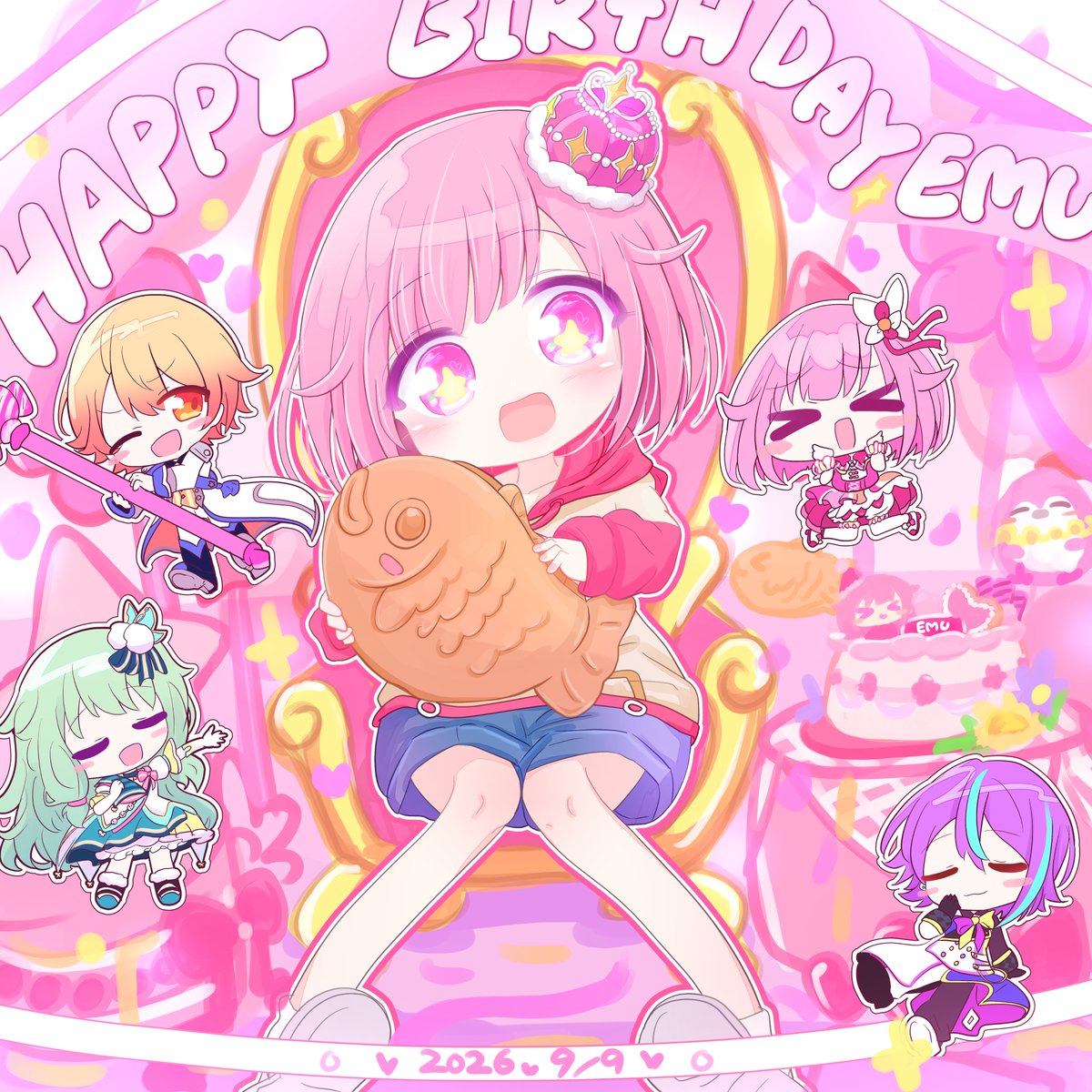 CATRIN459's tweet photo. 🍬！えむちゃんお誕生日おめでとう！🍬
#鳳えむ生誕祭2026 #鳳えむ誕生祭2026 #prsk_FA https://t.co/YHTAQPAkqU