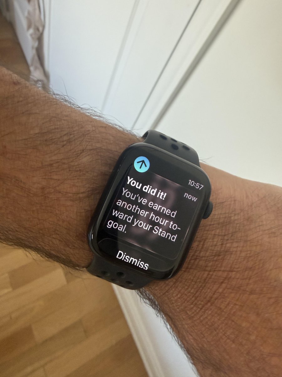 RobertPiller's tweet photo. Between ChatGPT telling me how insightful I am for asking it an obvious question and my Apple Watch giving me a shout-out for the simple act of standing up, I am feeling like Mission Accomplished already this morning!  #confidencebooster #attaboy https://t.co/IHztuwpUL9