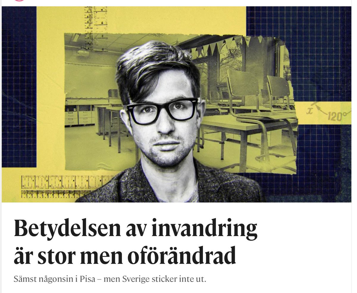 ghellersahlgren's tweet photo. Min artikel om PISA-kollapsen i Sverige och den största delen av västvärlden. Tråd nedan med diagram.

https://t.co/hLjrR0Oq7z https://t.co/UZkELLhJBa