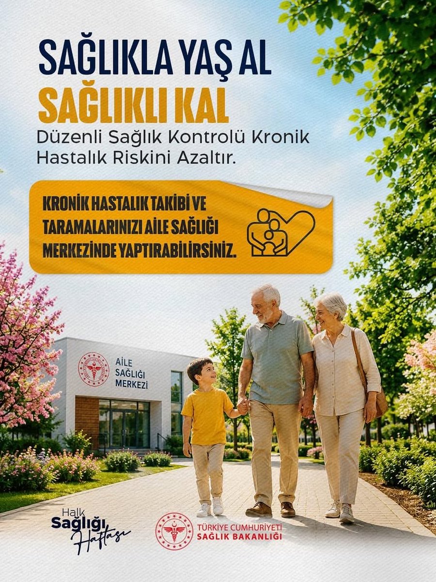 SincanAdsh's tweet photo. Kronik hastalık takibi ve taramalarınızı aile sağlığı merkezinde yaptırabilirsiniz.

#HalkSağlığıHaftası https://t.co/ZaT8GNrpAh