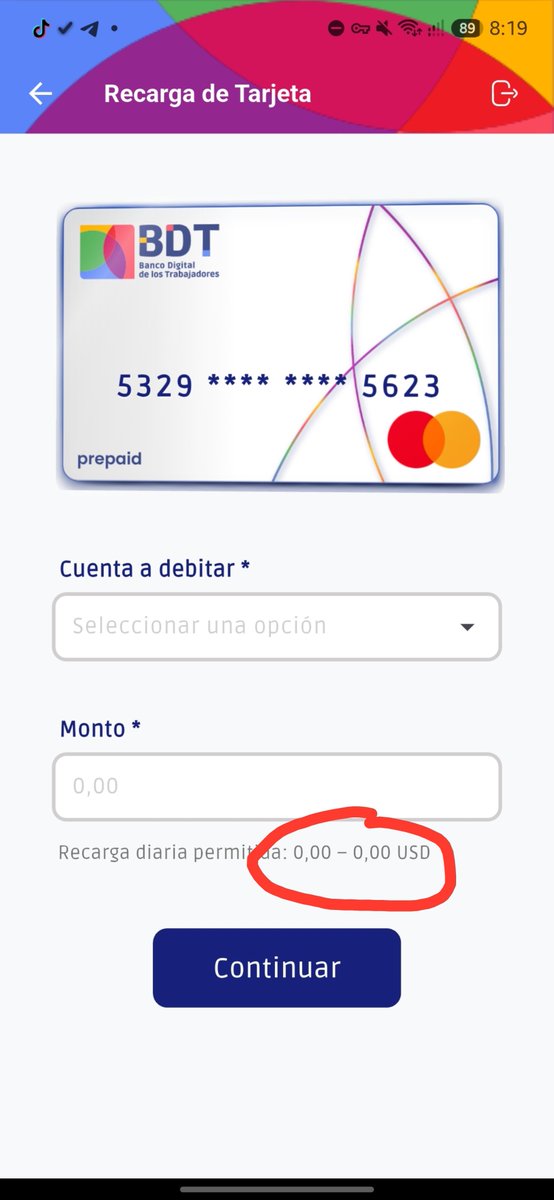 IAGM12_'s tweet photo. @Fintechccs Aparece asi el monto de recarga diario. https://t.co/u8bEwcln79