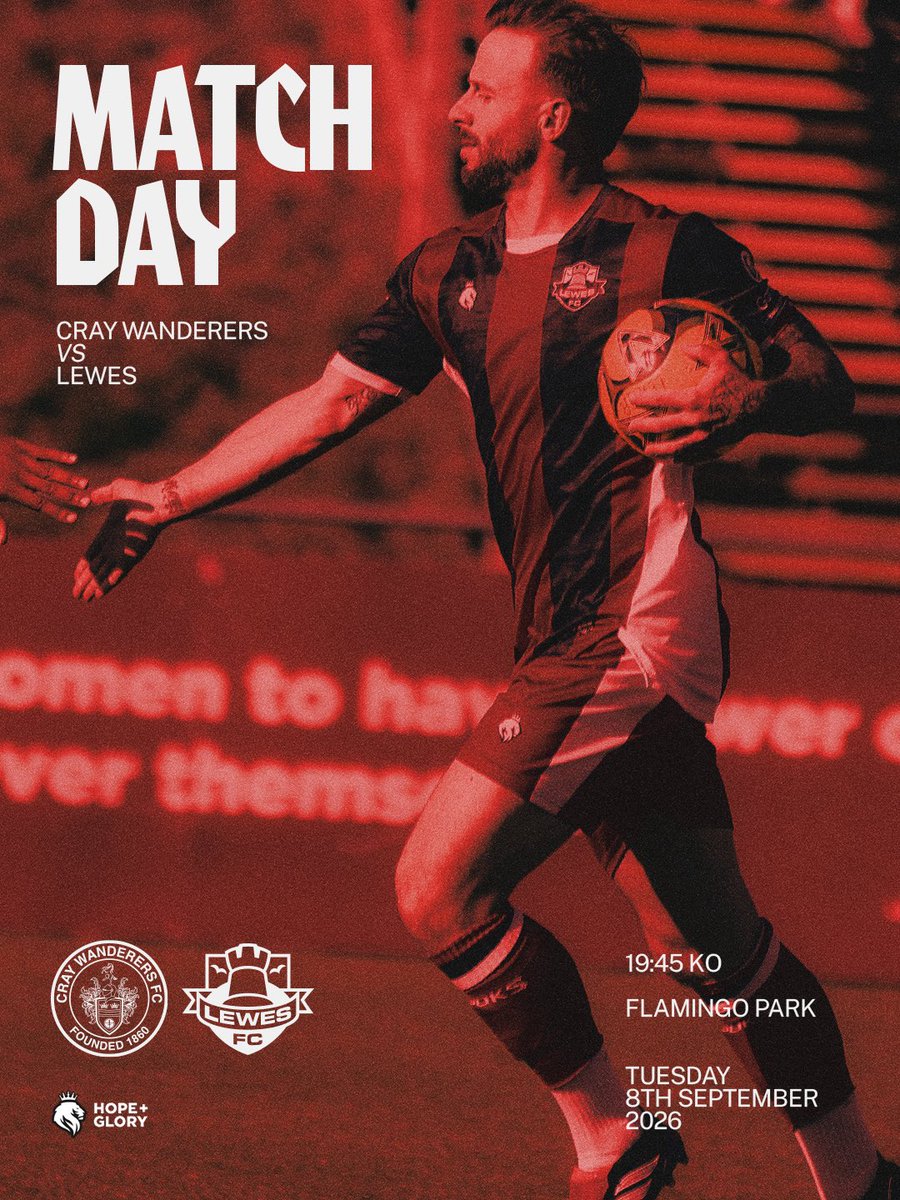 LewesFCMen's tweet photo. We’re in FA Cup action tonight!

🎯 The target: a place in the Second Round Qualifying and a date with Step 2 opposition

🎟️ Tickets available from Cray Wanderers online or at the gate. Adults now £15, concessions £10 (U16s free)

➡️ https://t.co/0Mw4VTpXY0 https://t.co/2jAs56b8WO