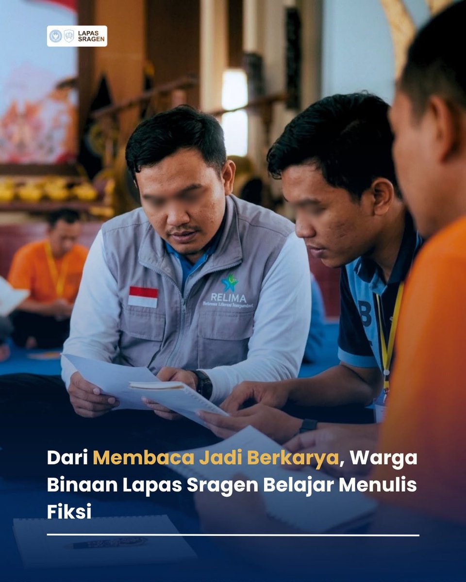 lapas_sragen's tweet photo. Dari Membaca Jadi Berkarya, Warga Binaan Lapas Sragen Belajar Menulis Fiksi https://t.co/Zt8Enicp9n