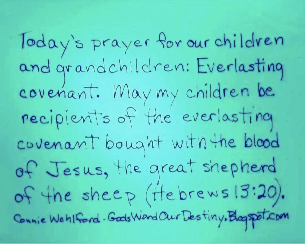 wohlford_connie's tweet photo. Today for our #children and #grandchildren: Everlasting Covenant. 

#EverlastingCovenant #Hebrews #sheep #blood  #shepherd #bloodofJesus  #GodsWordOurDestiny https://t.co/5lvfZnM0Cs
