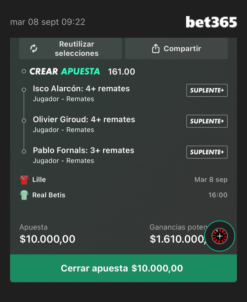 tomateycastor's tweet photo. 💚
Agregar a su boleto de apuestas: https://t.co/JwxZLbTCQd https://t.co/kvRZzlisra