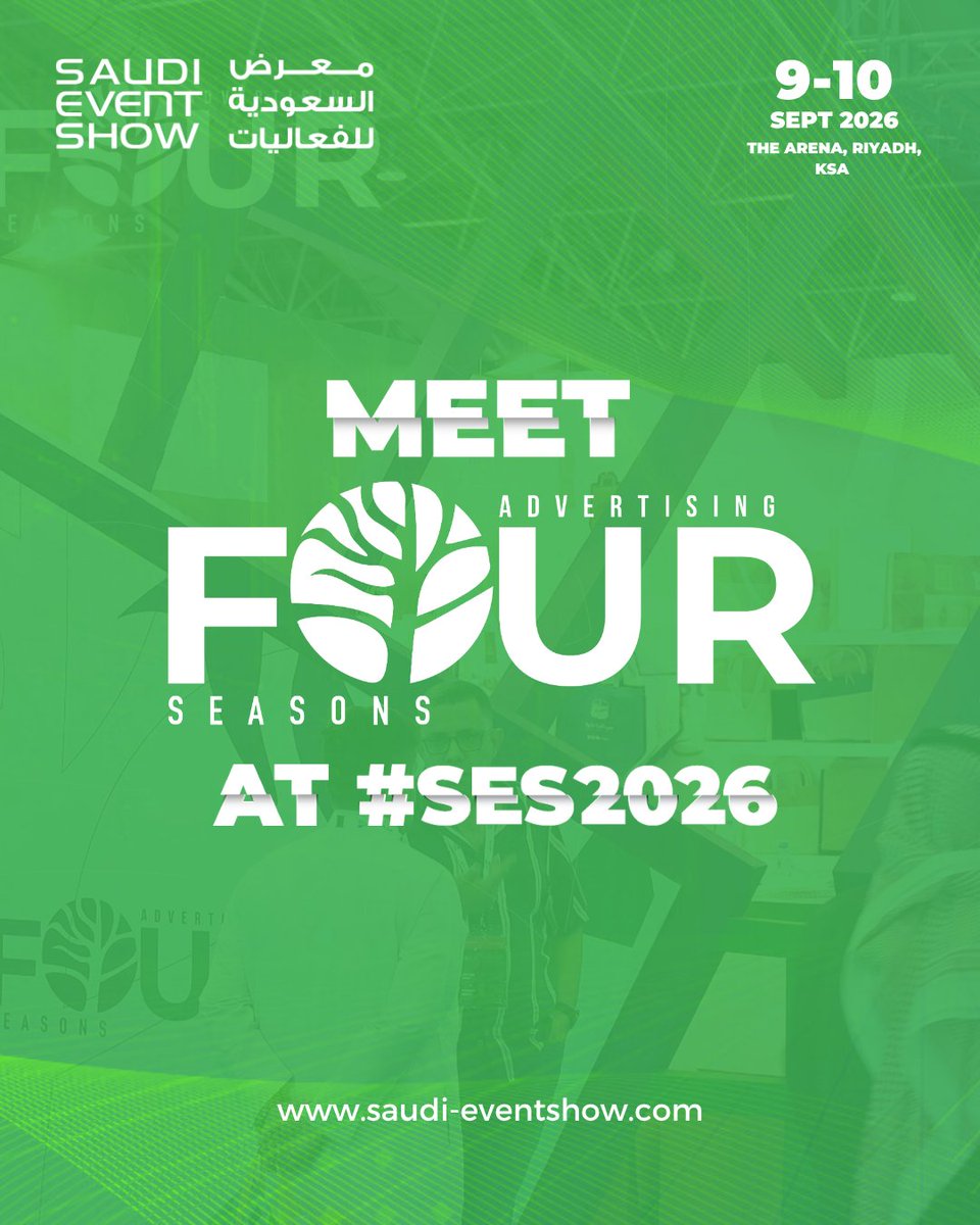 SaudiEventShow's tweet photo. Discover durable, eco-friendly event and packaging solutions with Four Seasons Trading Establishment at the SES 2026! 🌱👜

Head over to Stand B03 to connect with their team 
🗓️9-10 Sept 2026
📍The Arena, Riyadh, KSA
🔗Register for your free pass now! https://t.co/DixzoGyLyd https://t.co/mnpZwUbFJz