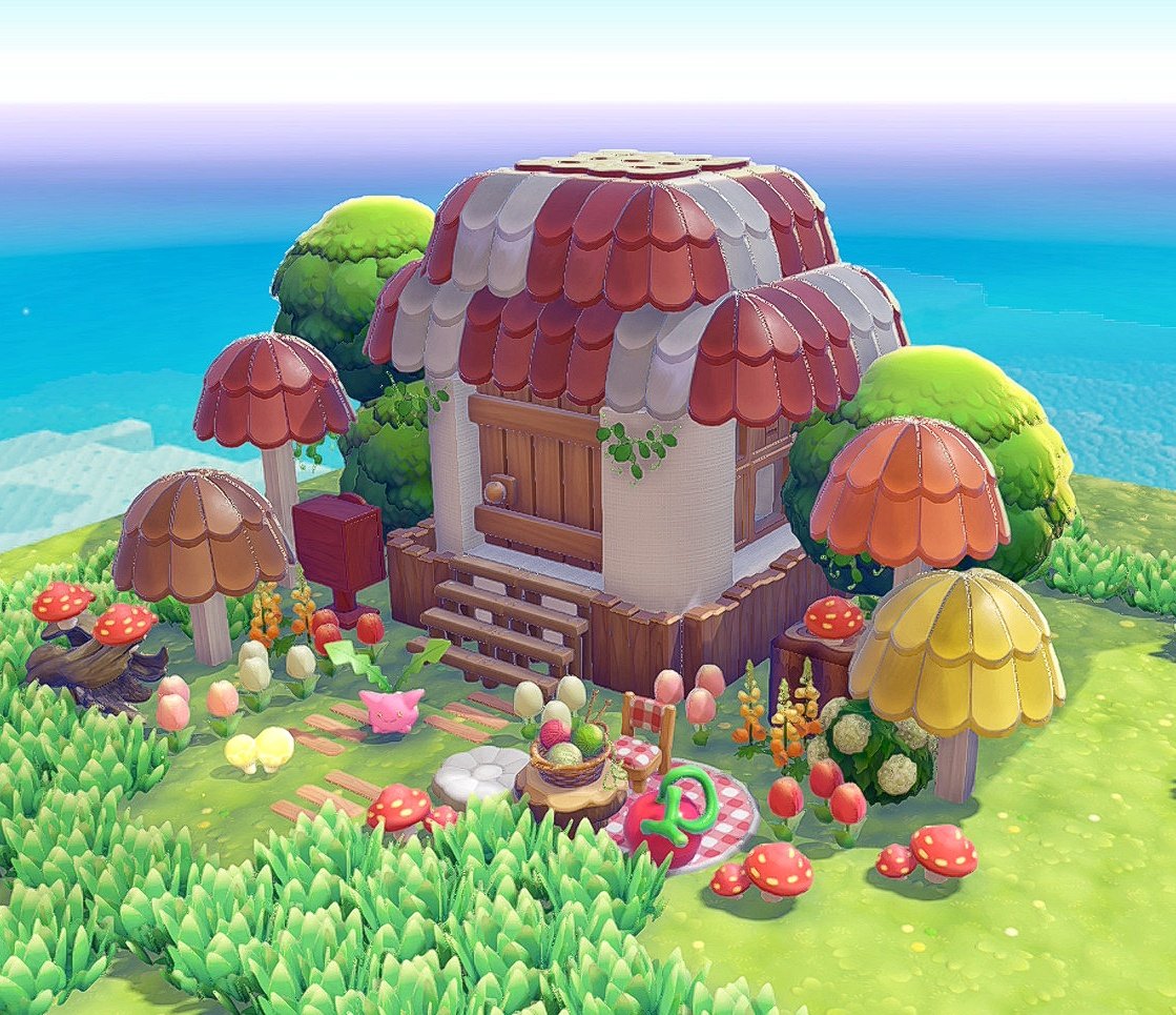 Nanapi_acnh07's tweet photo. きのこの家🍄🍄‍🟫🏠

#ぽこあポケモン #ぽこポケ #pokopia #PokemonPokopia https://t.co/TltZH1HWQ0