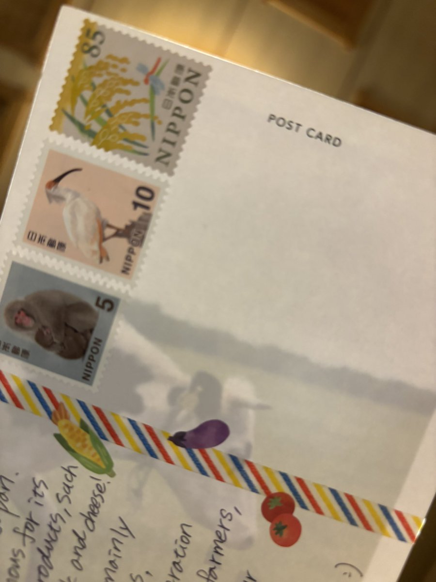 postcrossing_zw's tweet photo. イギリス🇬🇧へ
酪農・農業に興味があるそうなので、
北海道らしさ全開で乳牛＆米・野菜を散りばめて✨
#postcrossing
#ポスクロ https://t.co/kWsprLgKxY