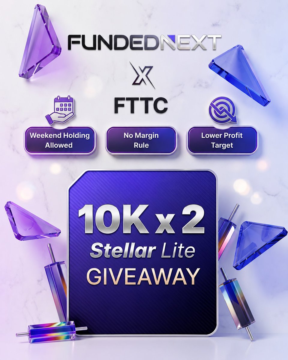 fttcceo's tweet photo. Giveaway time with FundedNext🚨

2 winners will get 10k stellar lite challenge each

- Follow @fttcceo @t2c_trading @FundedNext 
- Tag 2 friends
- Like &amp; repost this post

Stay active on tagged accounts till the end of giveaway.

Winners will be announced on 15th of September. https://t.co/1eyIrABQNT