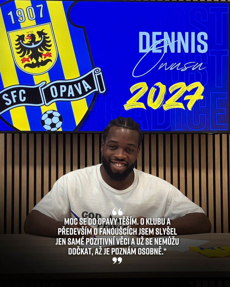 sfcopava's tweet photo. Willkommen in Opava, Dennis! 🤜🤛
#hrdost https://t.co/mQfxoryf9m