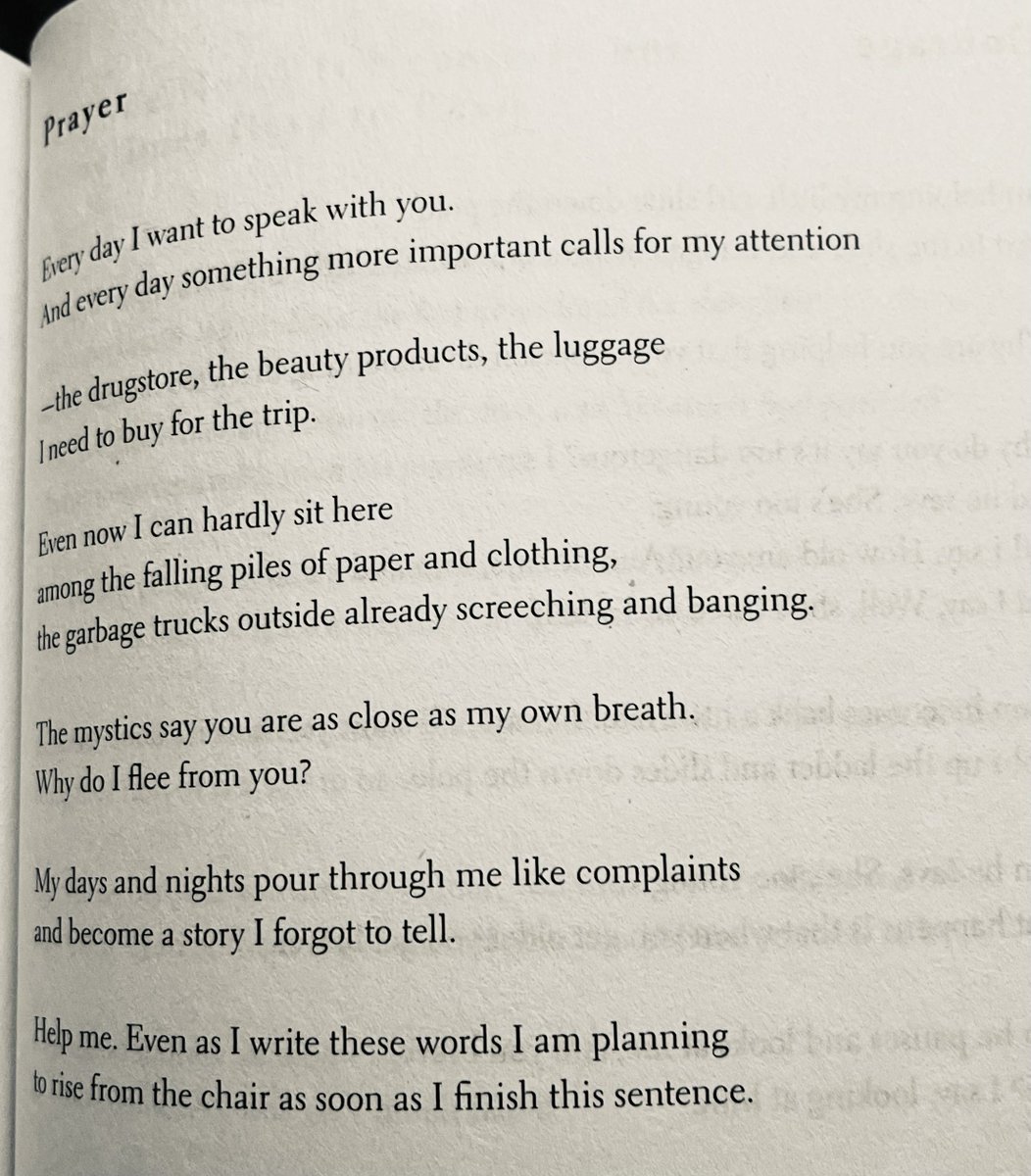 TomDEvelyn's tweet photo. Howe’s poem “Prayer” sustains a contemplative reading—a “spiritual” reading. The speaker could be George Herbert. The web of concepts—distraction, sitting, falling things, flight, complaint—provide the mind’s spider with a platform for waiting to seize the self forgetful self. https://t.co/XOGjJmmTxk