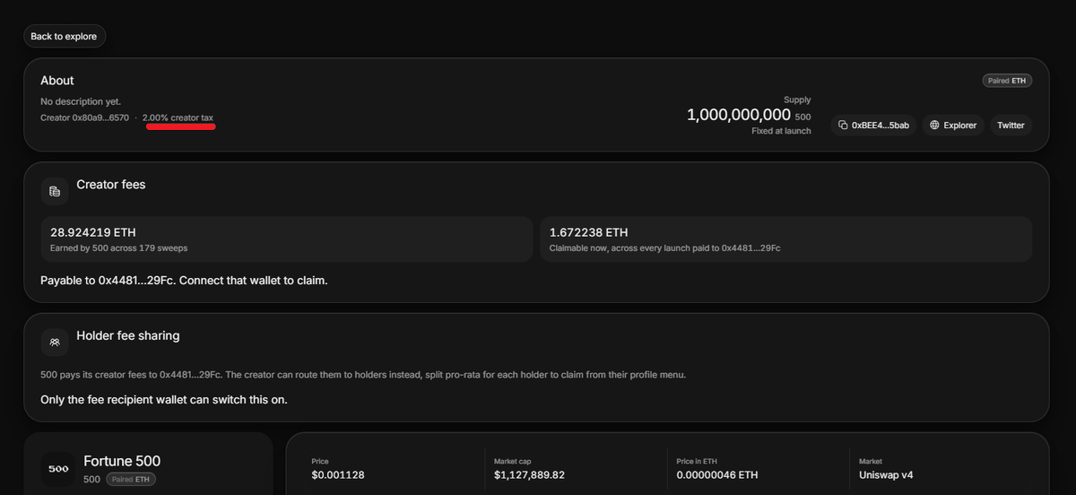 500dotcapital's tweet photo. That is a bug.

The total pool fee is 2%, not sure why some trading terminals are displaying 4.8%.

You can verify here: https://t.co/kWW9qOKIdM https://t.co/JyXVtMyAzE