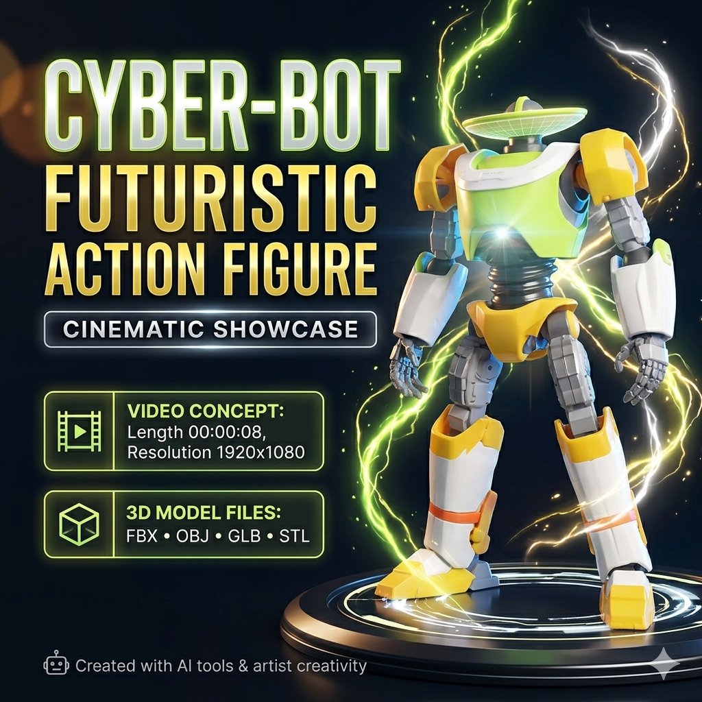 anyinfo69's tweet photo. Cyber-Bot: 3D Futuristic Action Figure &amp; Cinematic Video https://t.co/6S4Ds6eod1

#Cyberbot #futuristicactionfigure #3Dmodel #FBX #OBJ #GLB #STL #robotcharacter #1080pcinematicvideo #3Dcharacterdesign #digitalart #scifirobot https://t.co/E8DHwHsrET