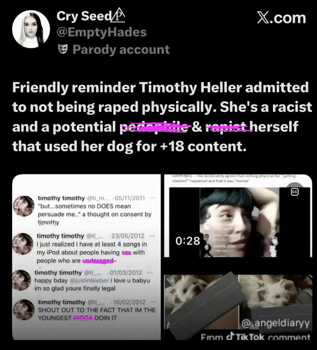 yaratuwu's tweet photo. @balladofabbie @nickmcswift So we are believing groomers now? Melanie was 19 and timothy 23. Even you like Olivia bodrigo, she have misoprostol to 12 year old girls and she copied Melanie lol. https://t.co/7BIbsdHsZZ