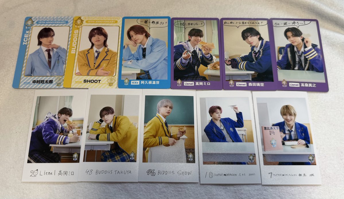 wr_s17's tweet photo. EBiDAN エビライ グッズ 交換 ICEx BUDDiiS SUPER★DRAGON Lienel 

譲 画像のもの
求 シューヤ>大倉空人

9/20チャーはんイベ、11/25.26ドームでの手渡し交換優先。お気軽にお声掛けください。 https://t.co/d1aHMZxVP2