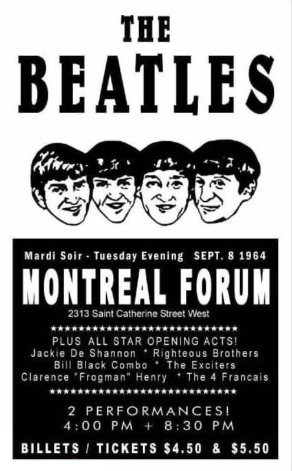 Beatlesfab40's tweet photo. OTD 08SEP1964 The #Beatles made their only ever appearance in Montreal, Canada,  performing two concerts at the Forum, to a total of 21,000 fans. #TheBeatles #Montreal https://t.co/dBDcafSD3l