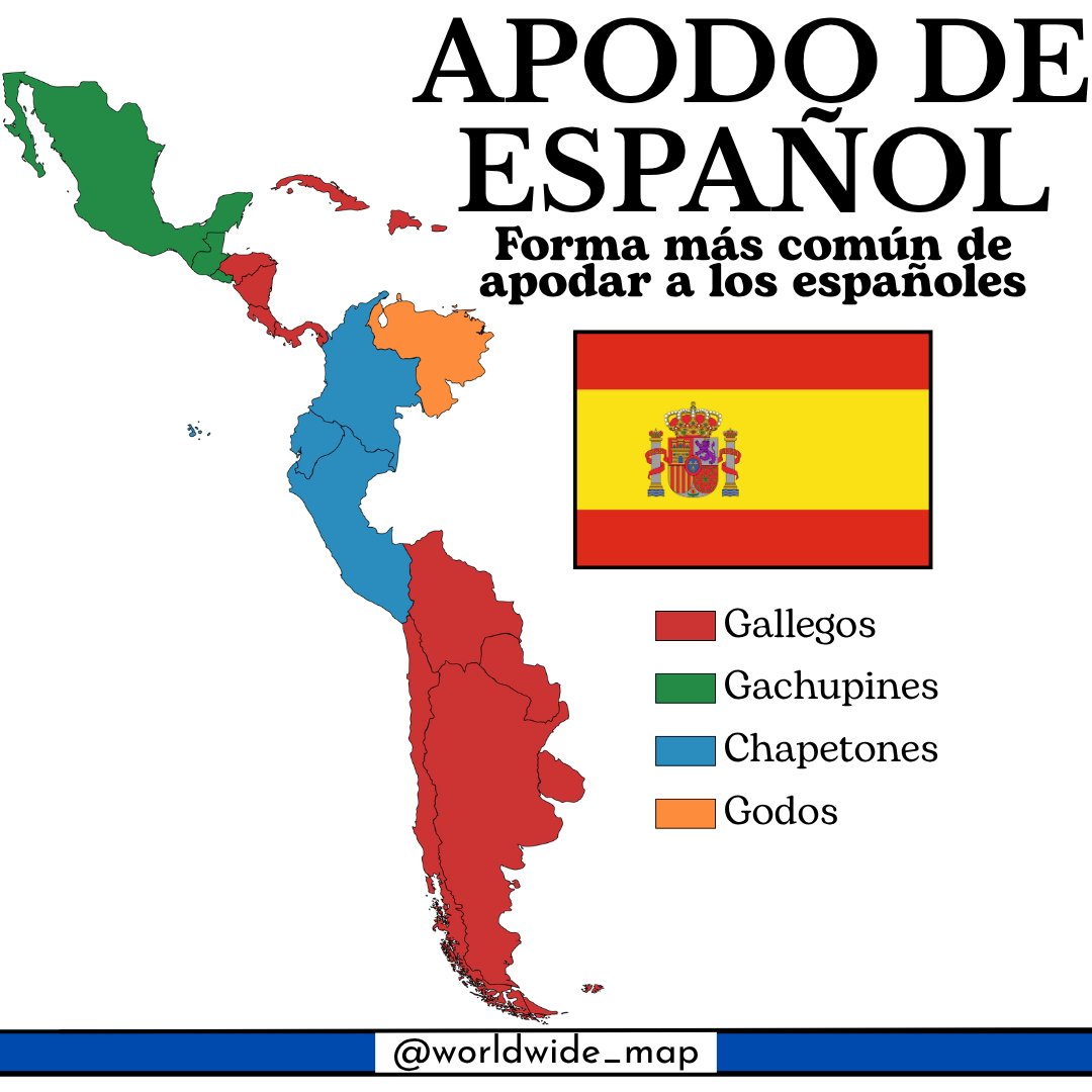 worldwide_map's tweet photo. Forma típica de apodar a los españoles 🇪🇸
#argentina #worldwidemap #mapa #geografia #gallego https://t.co/KjWcBV6piT