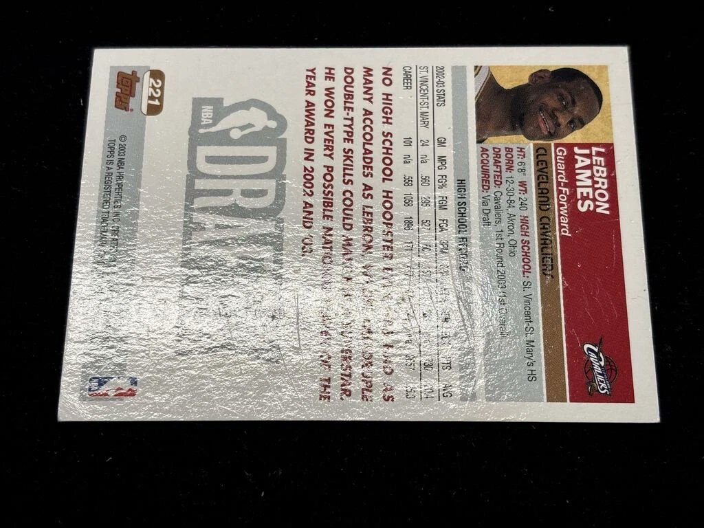 Neat_Rips's tweet photo. Here it is! 2003-04 Topps - Draft Pick LeBron James #221 (RC) #ad #KingJames #Lebron #Lakers #Cavs 

https://t.co/f2vYmVOORM https://t.co/6SfgiHbeGF