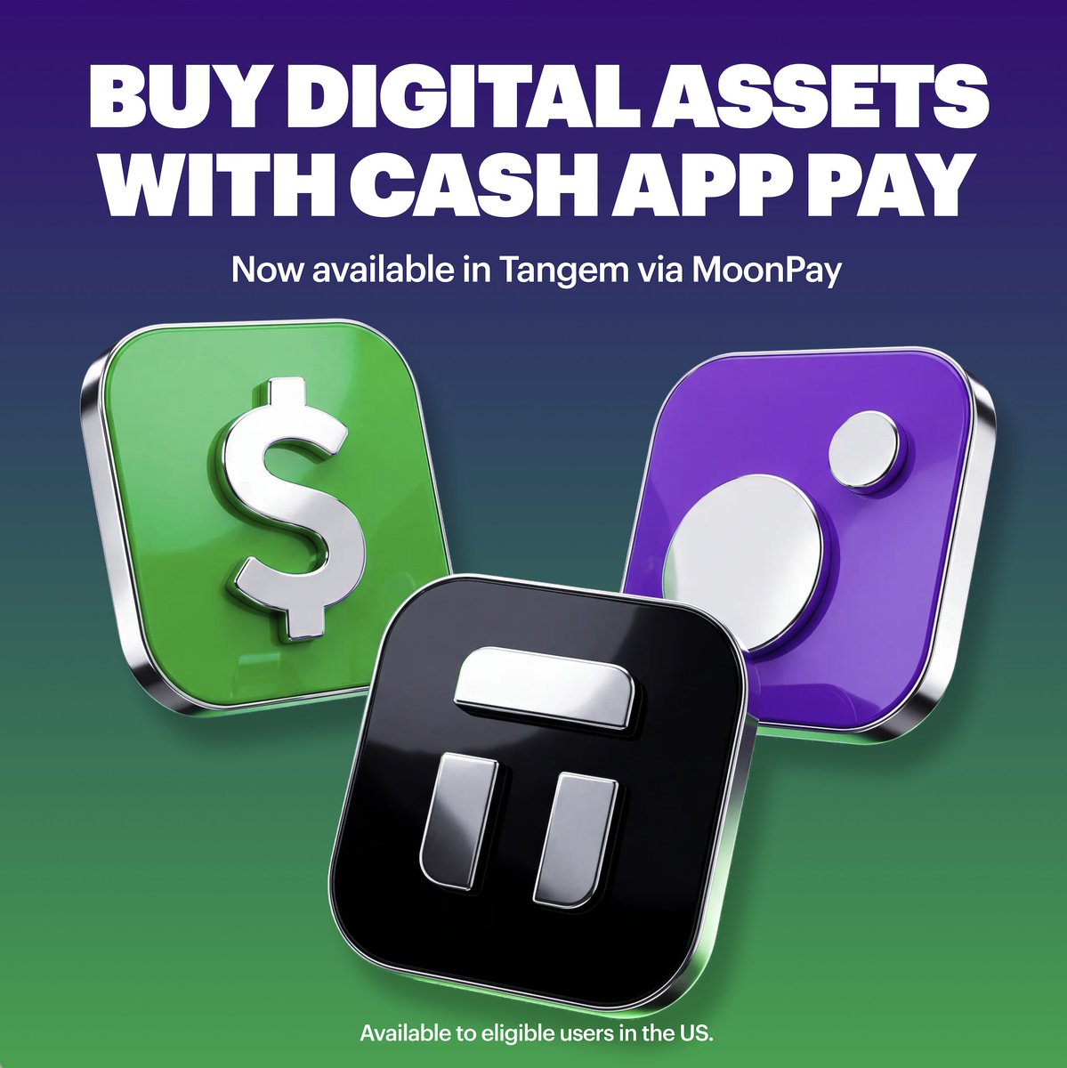 Tangem's tweet photo. Turn your fiat into safely stored digital assets, straight into your @Tangem wallet — an easy win for your onboarding flow.

Powered by @moonpay, your @CashApp balance becomes your asset balance. No card, no bank transfer.

More options, less friction — while your keys stay yours. Always.

More info: https://t.co/9oF61B1cvD