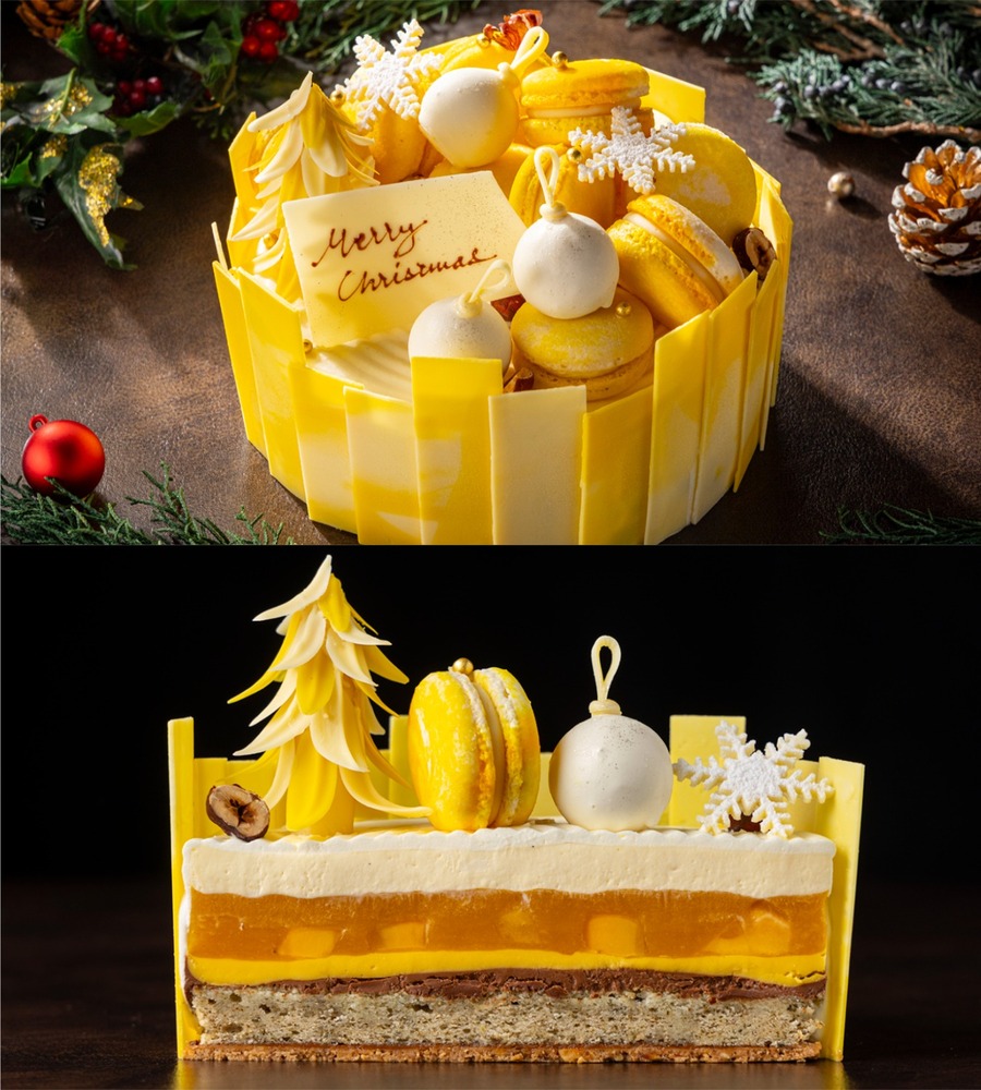 fashionpressnet's tweet photo. プルマン東京田町26年クリスマスケーキ、“黄金の森”着想の8層フルーツケーキ＆スノーマン型スイーツ - https://t.co/M1UM85H7vT https://t.co/apM4fo7Bzr