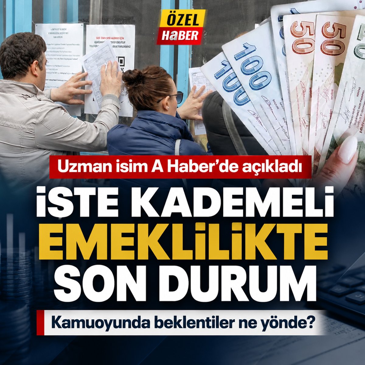 ahaber's tweet photo. Kademeli emeklilikte beklenti ve talepler

Uzman isim A Haber’de açıkladı: Bir günle 17 yıl beklemek zorunda kalıyorlar
https://t.co/Vx2XoO38X8 https://t.co/zWROcy7n0R