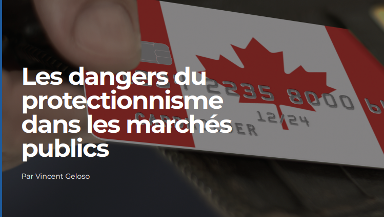 VincentGeloso's tweet photo. Face au protectionnisme de Trump, Ottawa et Québec semblent avoir décidé qu’il fallait faire payer les Québécois… deux fois.

Cette nuit, Ottawa a imposé des contre-tarifs de 15 % à 50 % sur des produits américains. Ils ne seront pas payés par Donald Trump. Ils seront payés par les entreprises canadiennes qui utilisent des intrants américains et, ultimement, par les consommateurs.

Mais Québec -- avec la première ministre Fréchette -- ajoute maintenant une deuxième couche de protectionnisme qui devrait empirer la situation. Les appels d’offres seront réservés aux entreprises québécoises ou canadiennes avec des exigences de contenu local, et une stratégie d'achat québécois pour les sociétés d’État et marge préférentielle pouvant atteindre 15 %. 

Laissons de côté que ce n'est pas sincère: le protectionnisme ambiant des dernières années a rendu clair que ce genre de politiques était désiré sans égard à la situation de crise. 

Toutefois, les résultats seront immensément coûteux. Après avoir rendu certains intrants plus chers avec des tarifs, on va aussi réduire volontairement la concurrence pour les achats de l’État. C’est exactement le problème que je soulignais dans une étude publiée plus tôt cette année.

La concurrence dans les appels d’offres fait baisser les prix. Une étude américaine estime que chaque soumissionnaire additionnel réduit les coûts d’environ 8,3 %. À l’inverse, en Californie, une préférence locale de seulement 5 % a fait augmenter le coût des projets de 1,4 % à 3,6 %. Appliqué à l’ensemble des infrastructures canadiennes, un effet de cet ordre représenterait des milliards de dollars supplémentaires payés chaque année. Et ici, Québec parle d’une marge préférentielle pouvant atteindre 15 %. 

On ne peut évidemment pas extrapoler mécaniquement l’expérience californienne, mais la direction de l’effet économique n’a rien de mystérieux : moins de concurrents = moins de pression sur les prix, la qualité et l’innovation. 

Mais, si les chiffres californiens s'appliquent et tenant compte, on peut saisir l'ordre de grandeur. 

Les achats publics représentent environ 12 % du PIB lorsque l'ensemble des administrations publiques pèse environ 50 % de l'économie. Puisque le gouvernement québécois représente environ 26 % du PIB, les achats relevant de Québec correspondraient à quelque 6.2 % du PIB. Si l'effet observé d'une préférence locale de 5 % en Californie était simplement extrapolé à la marge préférentielle de 15 % envisagée par Québec, le surcoût représenterait environ 0.3 % à 0.7 % du PIB québécois. 

Même en prenant cette extrapolation avec beaucoup de prudence, on parle potentiellement de plusieurs dixièmes de point de PIB simplement pour acheter plus cher ce que l'État achète déja. Puisque le déficit du Québec pour l'exercice 2025-2026 s'élève à 0.8 % du PIB, on parle donc d'un doublement du déficit! 

On n'adopte pas des mesures qui pourraient potentiellement doubler le déficit afin de "get back at Trump". C'est comme se castrer pour faire fâcher son ex! 

La meilleure réponse au protectionnisme américain n’est pas de devenir plus protectionniste nous-mêmes. C’est de rendre l’économie québécoise plus compétitive: moins de barrières au commerce intérieur, moins de réglementation, plus de concurrence, diversification des marchés et coûts plus faibles pour nos entreprises.

À force de vouloir "riposter" à Trump, on finit surtout par l’imiter.