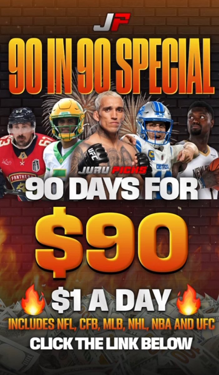 jurupicks's tweet photo. TUESDAY SPECIAL🚨

🚀 $1 A DAY FOR 90 DAYS 🚀

📚50 SPOTS AVAILABLE ONLY 📚

GET IT HERE 📲👇
75% OFF 90 DAYS (BEST VALUE) 
https://t.co/ZssZVlzH3U https://t.co/eNi5eKkfM7