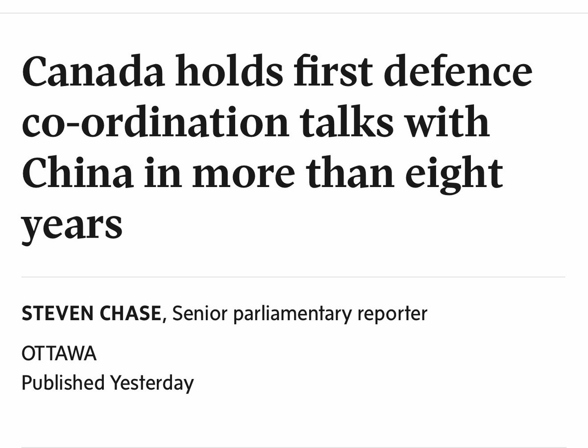 PierrePoilievre's tweet photo. Before the election, the Prime Minister said that China was the biggest threat to Canada in the world. After the election, he said he wants a partnership for a “New World Order” with the dictatorship there. 

Now he is holding defence coordination talks with Beijing, which Canadians had to learn about from Chinese media.

No “new world order”. No military cooperation with a regime that kidnapped our people, interfered in our elections, and set up police stations on our soil. Put Canada First.