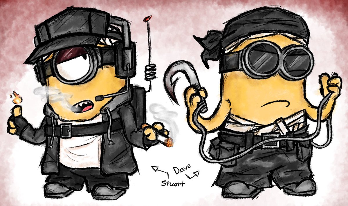 Briga_Banna's tweet photo. A crossover nobody asked for (1/2)
#davstu #sanmos (?) #minions #madnesscombat https://t.co/LWERn7k9oU