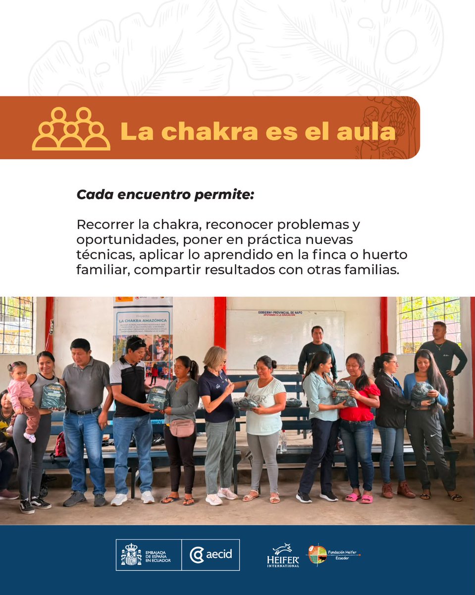 HeiferEcuador's tweet photo. El proyecto “La Chakra Amazónica: Sistema Agroalimentario Sostenible que promueve la biodiversidad, soberanía alimentaria y desarrollo económico en la parroquia Cotundo, provincia de Napo” es financiado por @aecidecuador, el aporte del GAD Cotundo y ejecutado por Heifer Ecuador. https://t.co/iHBYhDTEMS