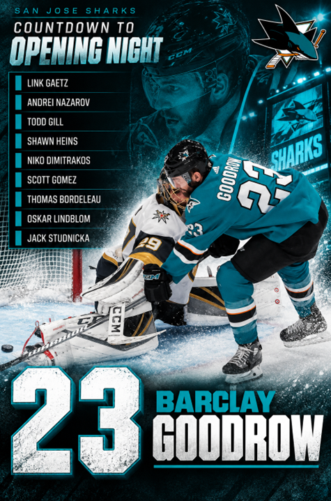 SjSharksFACTS's tweet photo. 📆2⃣3⃣
#SJSharks #TurnItAllTeal #countdown #factsstats #NHLStats #NHL #Goodrow https://t.co/RqFoFdvHdJ
