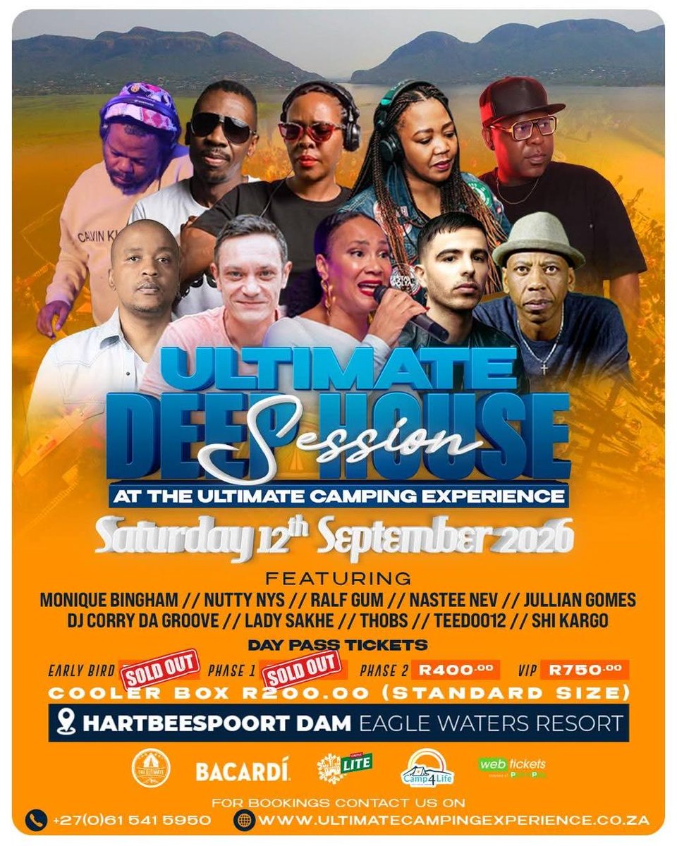 RalfGUM's tweet photo. T H I S  Saturday…
 
12 September 2026
Eagle Water Resort, Hartbeespoort Dam https://t.co/2k2EorS30A