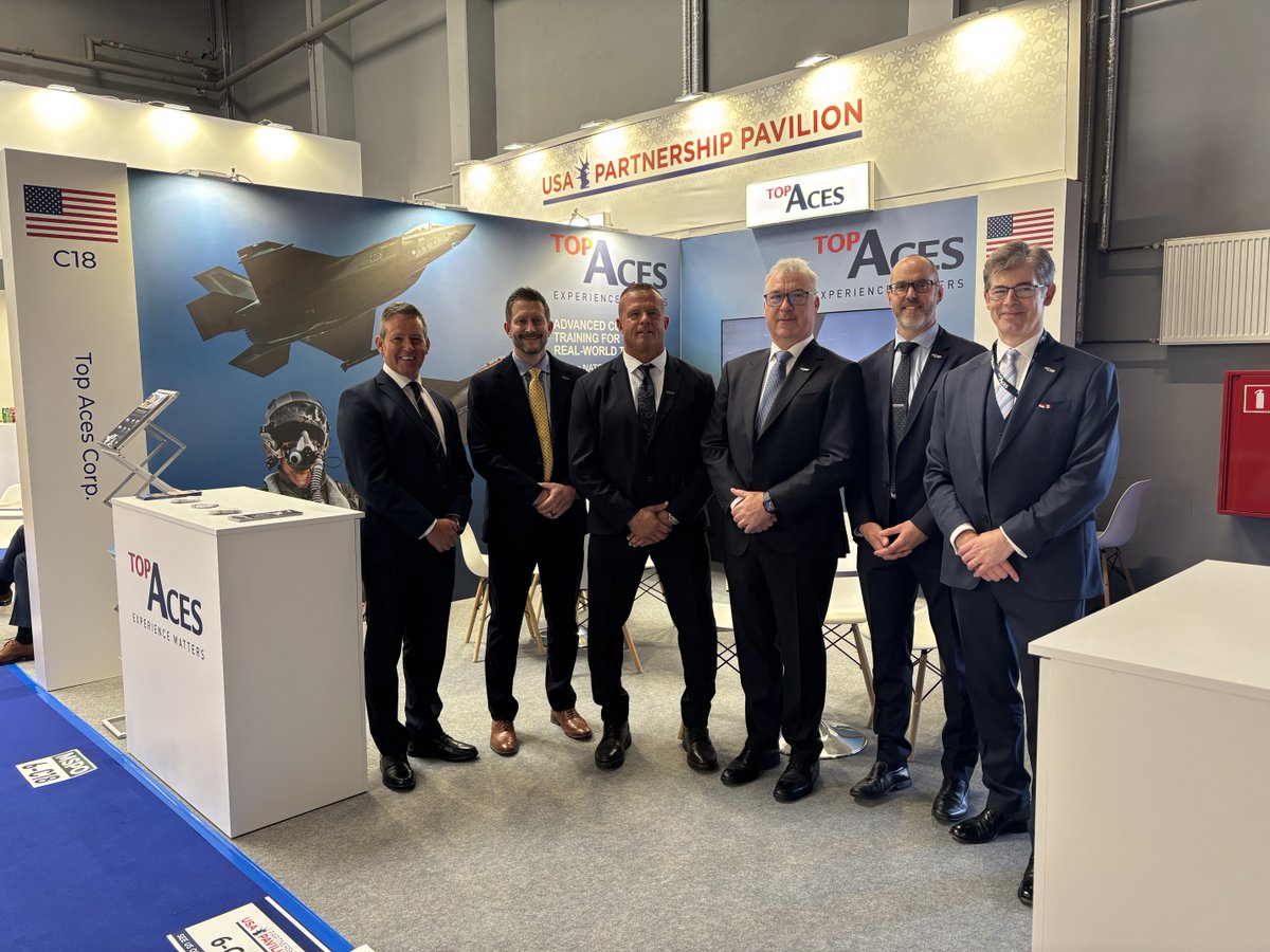 topaces's tweet photo. We’re on the floor at MSPO 2026 in Kielce, #Poland! 🇵🇱
 
Our team is on site to discuss Top Aces' advanced combat training capabilities, including ADAIR, Joint Terminal Attack Controller (JTAC) training, and F-16 pilot and maintenance training. Learn how our operational expertise and proven training solutions are strengthening operational readiness and preparing @NATO and allied forces for today's evolving threat environment.
 
Visit us at:
 
📍 Canadian Pavilion, Hall 7: Booth #7-B22
📍 USA Partnership Pavilion, Hall 6: Stand #6-C18

We look forward to connecting!
 
@targikielce #MSPO2026 #DefenceTraining #NATO #ExperienceMatters