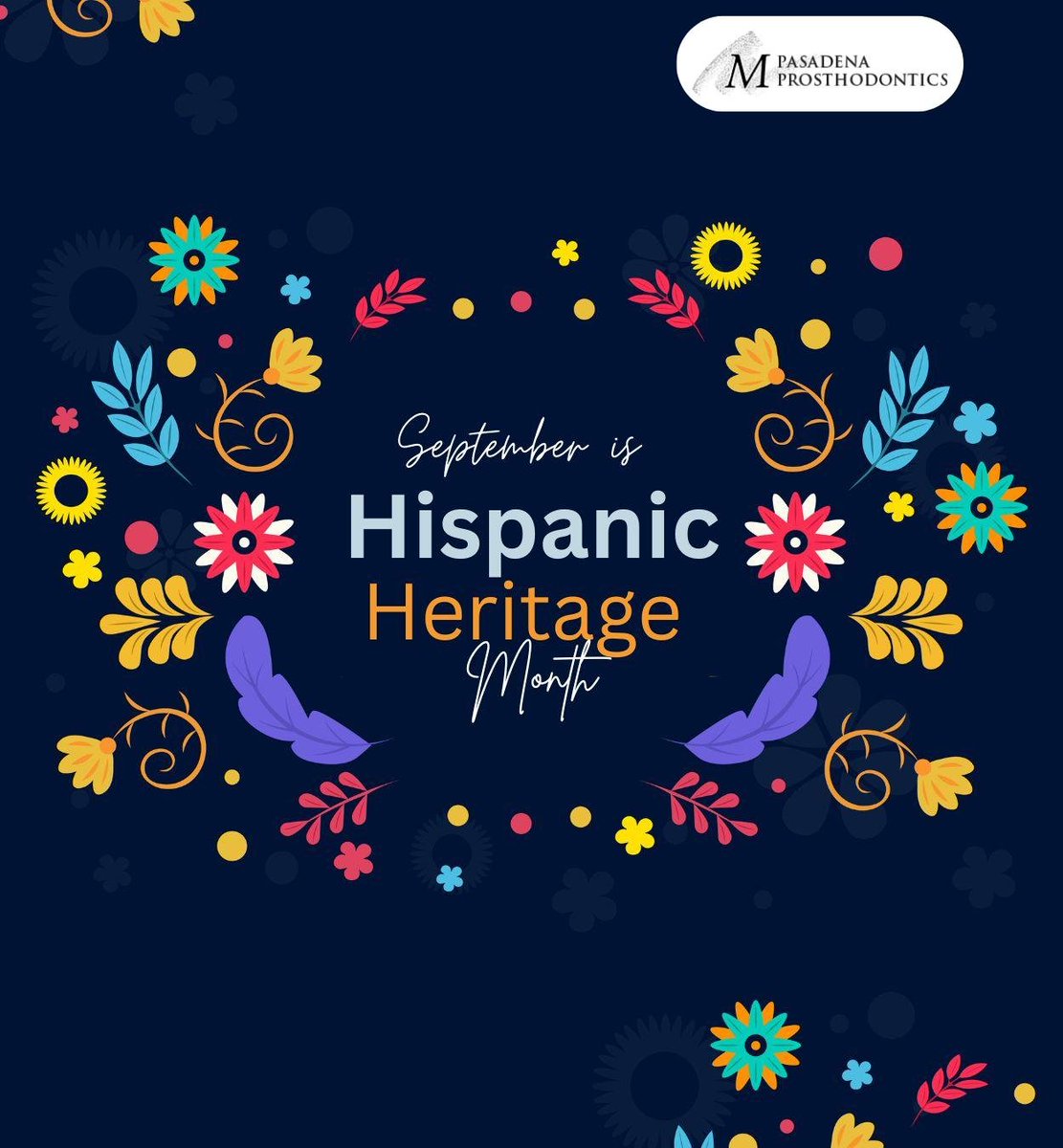 PasadenaProsth1's tweet photo. This Hispanic Heritage Month we shine a spotlight on the diverse culture and contributions of Hispanic Americans. Show your support to the Hispanic communities by sharing this post. #hispanicheritagemonth #hispanicamericans #hispaniccommunities #pasadena #pasadenaprosthodontics https://t.co/zzpvO0NP9A