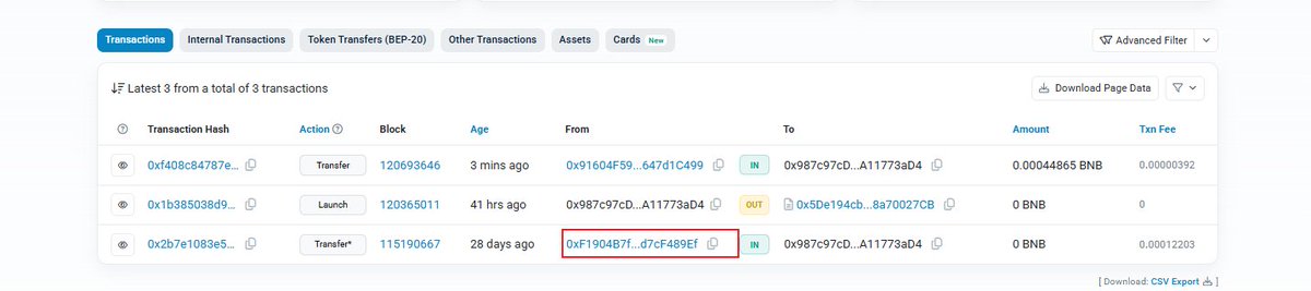 lum11ll's tweet photo. 0xb20000006062b9c75fe5bca0cf6a8ea9ed59c463
这个dev的资金来源是：
0xF1904B7fF4F48BE60c62F1f55F85874d7cF489Ef
他资金来源，发的代币
0x9c2693e505359f93d5316ed1124bd9df32f17777 https://t.co/CzzZ8an2RQ