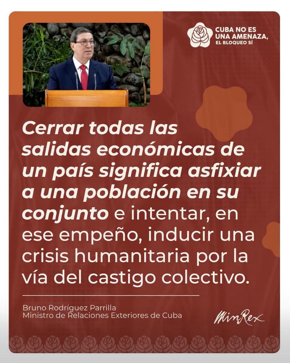 EmbaCubaPeru's tweet photo. La persecución ilegal de EEUU a cualquier entidad o empresa que desee relacionarse con Cuba,  la amenaza a navieras y aseguradoras,  pretende castigar  a todo un pueblo por no someterse a las ambiciones políticas de EEUU... https://t.co/9CjvKQzTfc